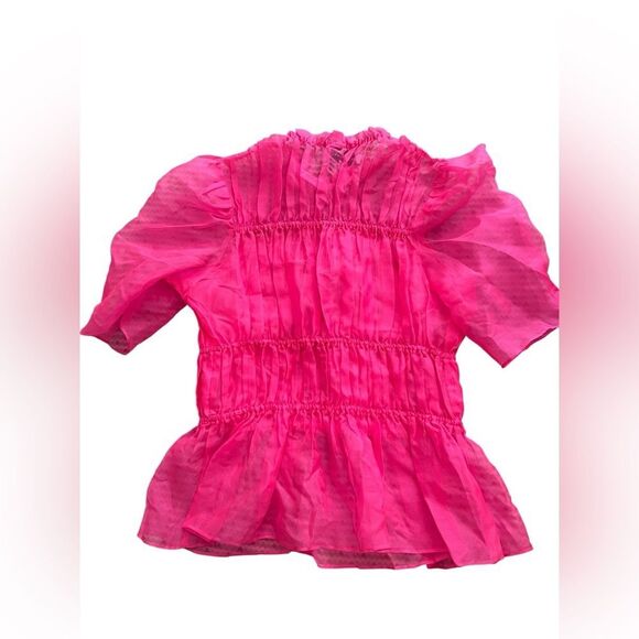 LES RÊVERIES Shirred Silk-Organza Top - Picture 9 of 10